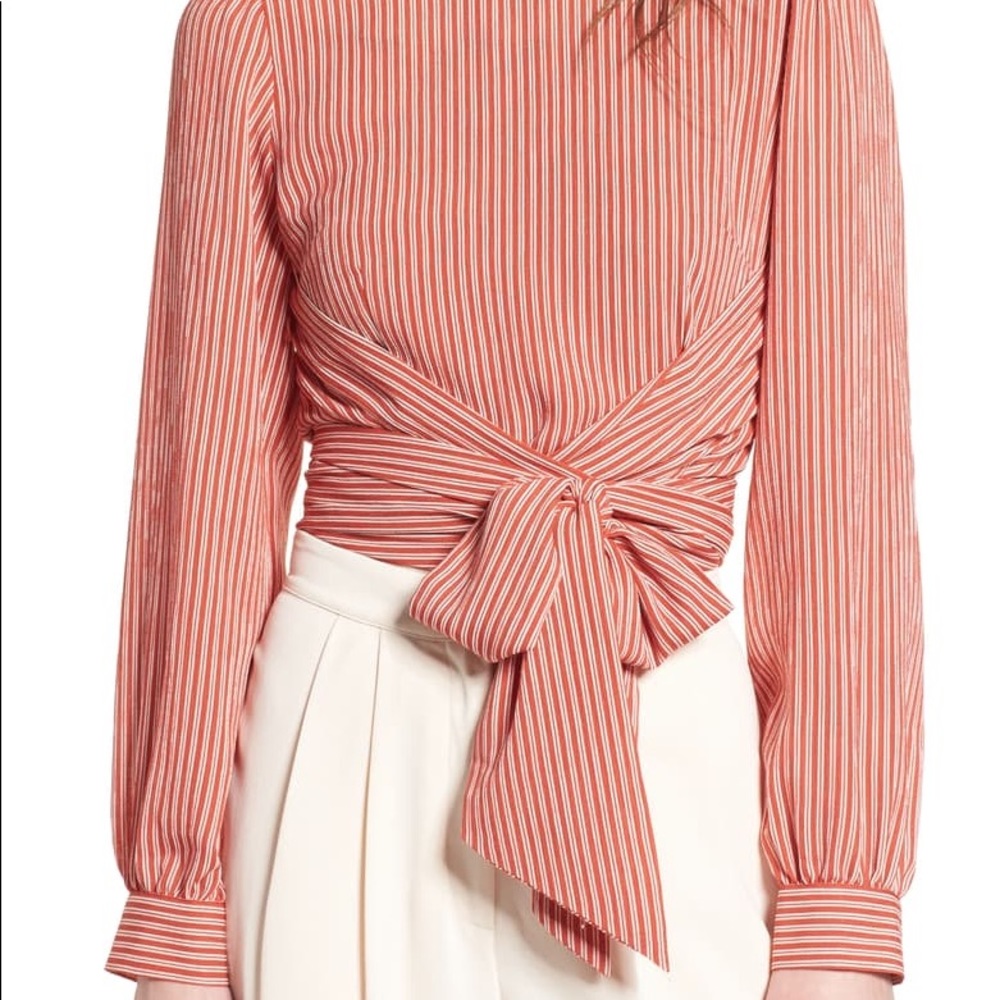 Chriselle x JOA wrap top XS